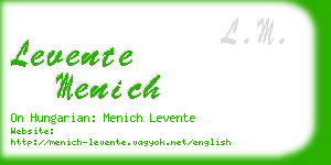 levente menich business card